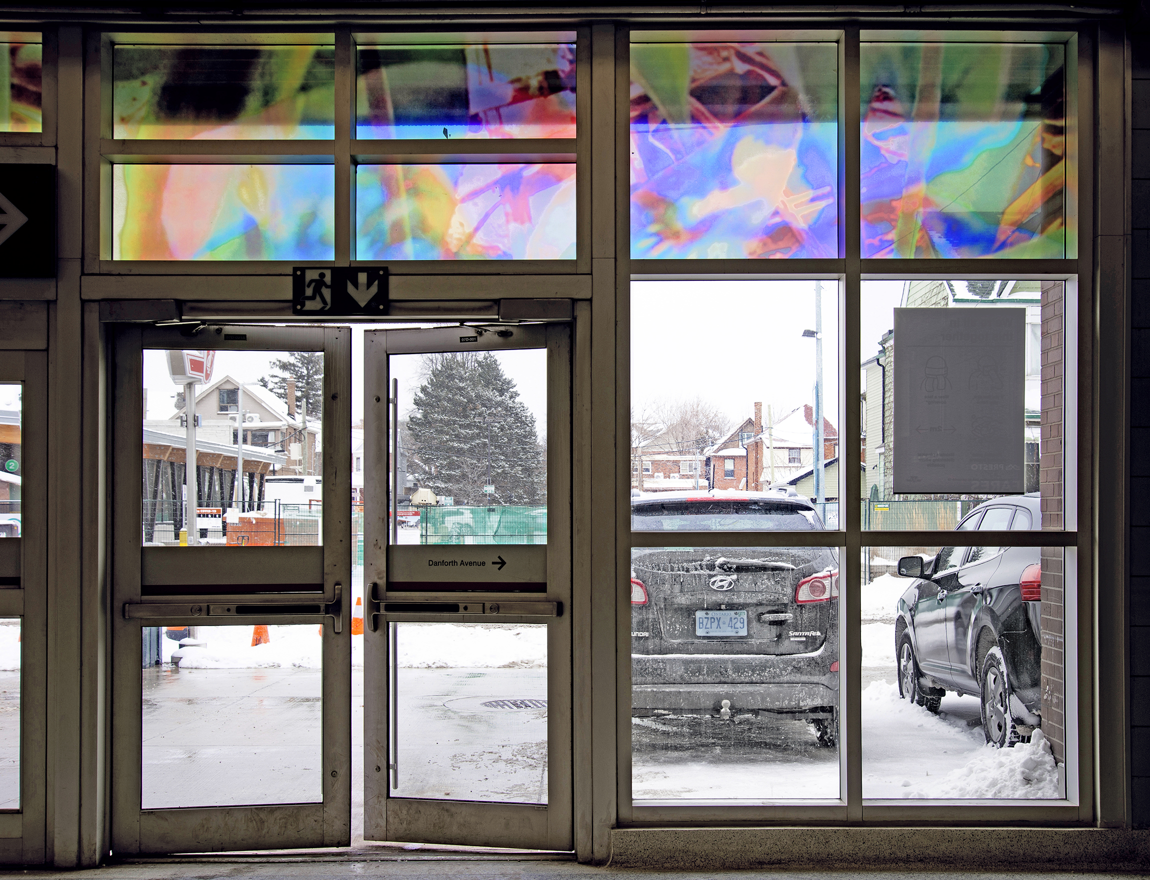 “Florae” mosaics and art glass at Chester subway station, Toronto, Canada