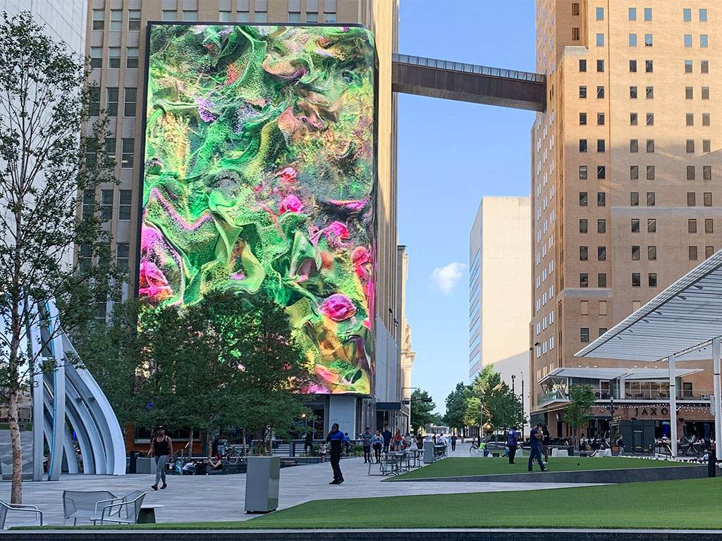 The Media Wall at AT&T Discovery District