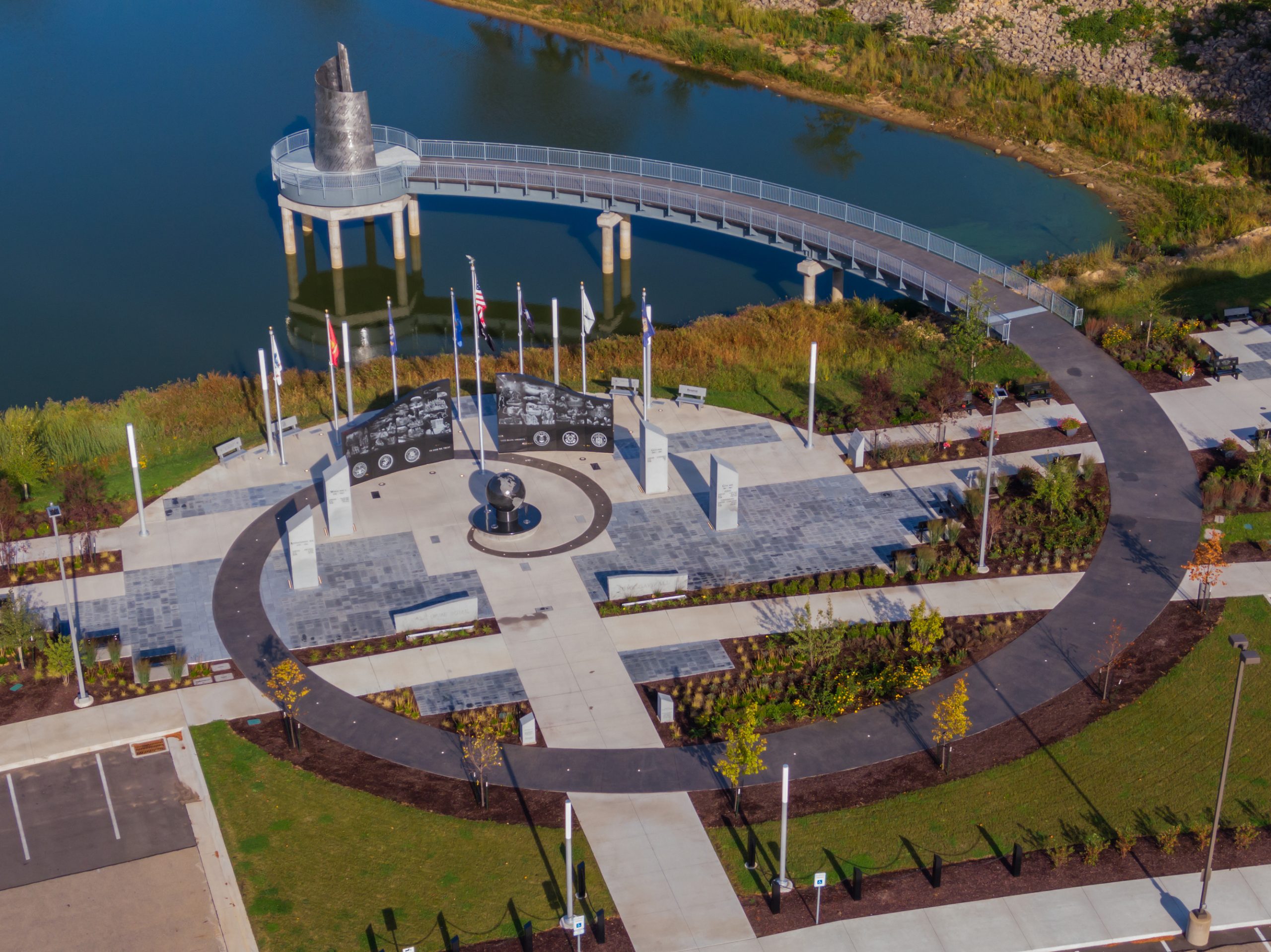 “Skyward” at the Chaplain Schmitt Island Veteran’s Memorial