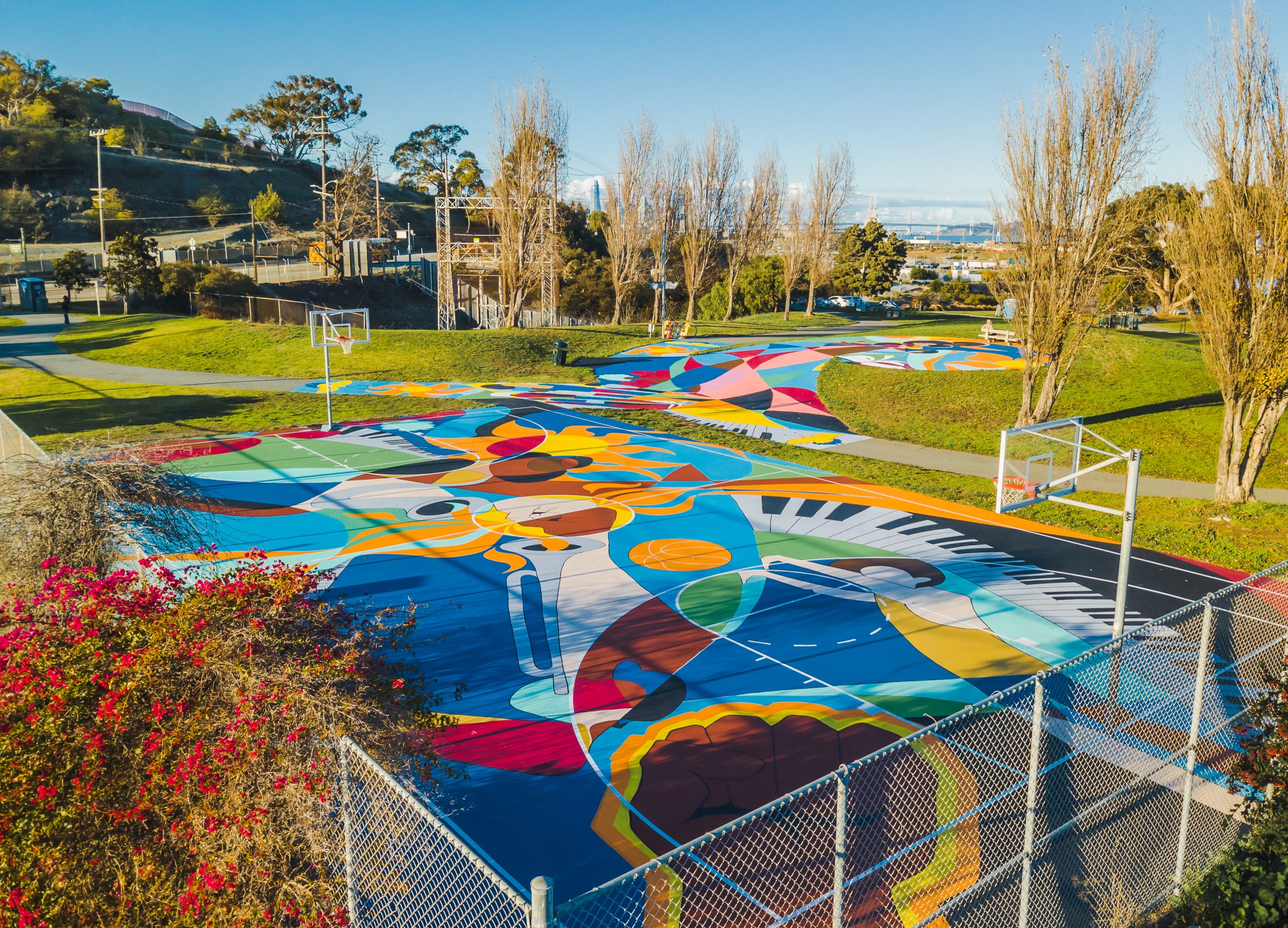 Hypecourt by Nina Fabunmi at India Basin Shoreline Park