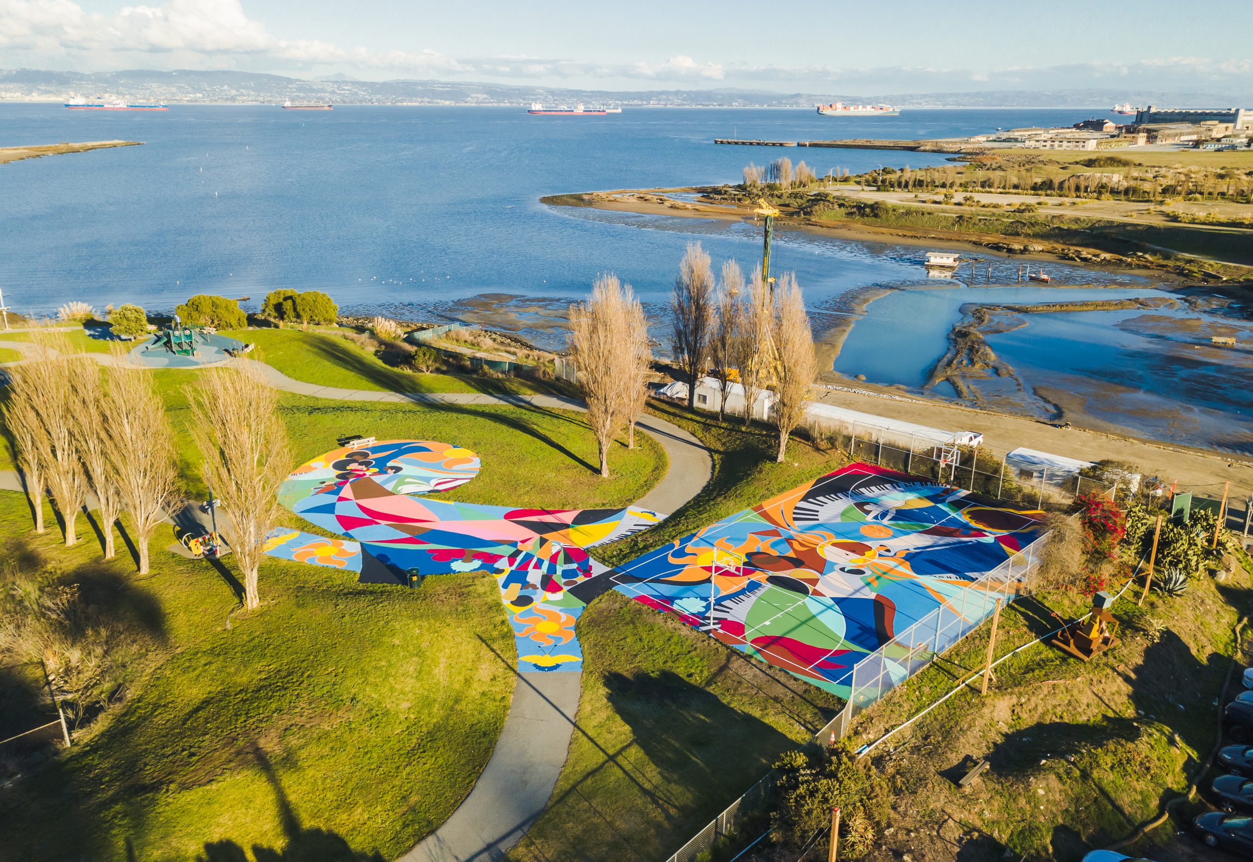 Hypecourt by Nina Fabunmi at India Basin Shoreline Park