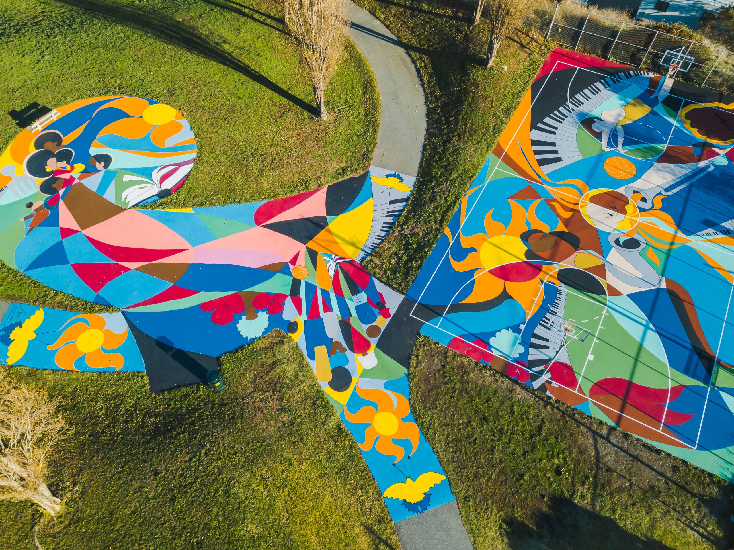 Hypecourt by Nina Fabunmi at India Basin Shoreline Park