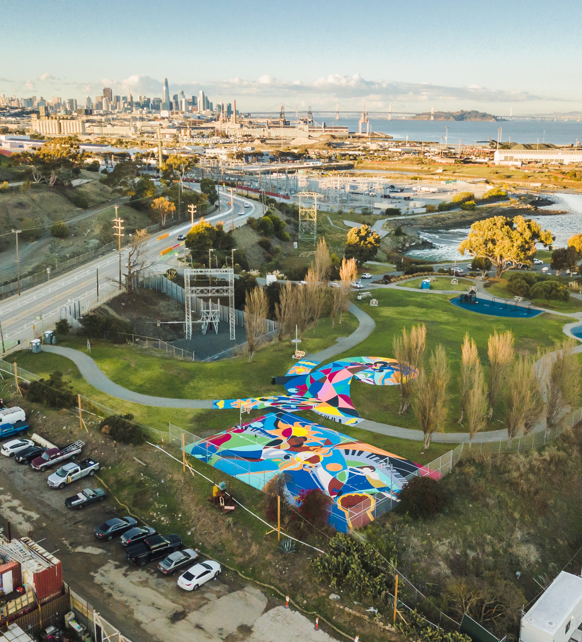 Hypecourt by Nina Fabunmi at India Basin Shoreline Park