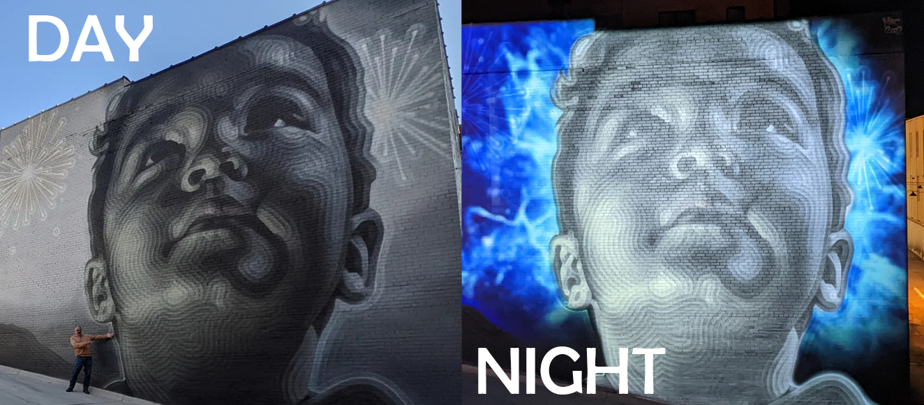 “Mountain Majesty” Projection Mapping Mural in Colorado Springs, USA