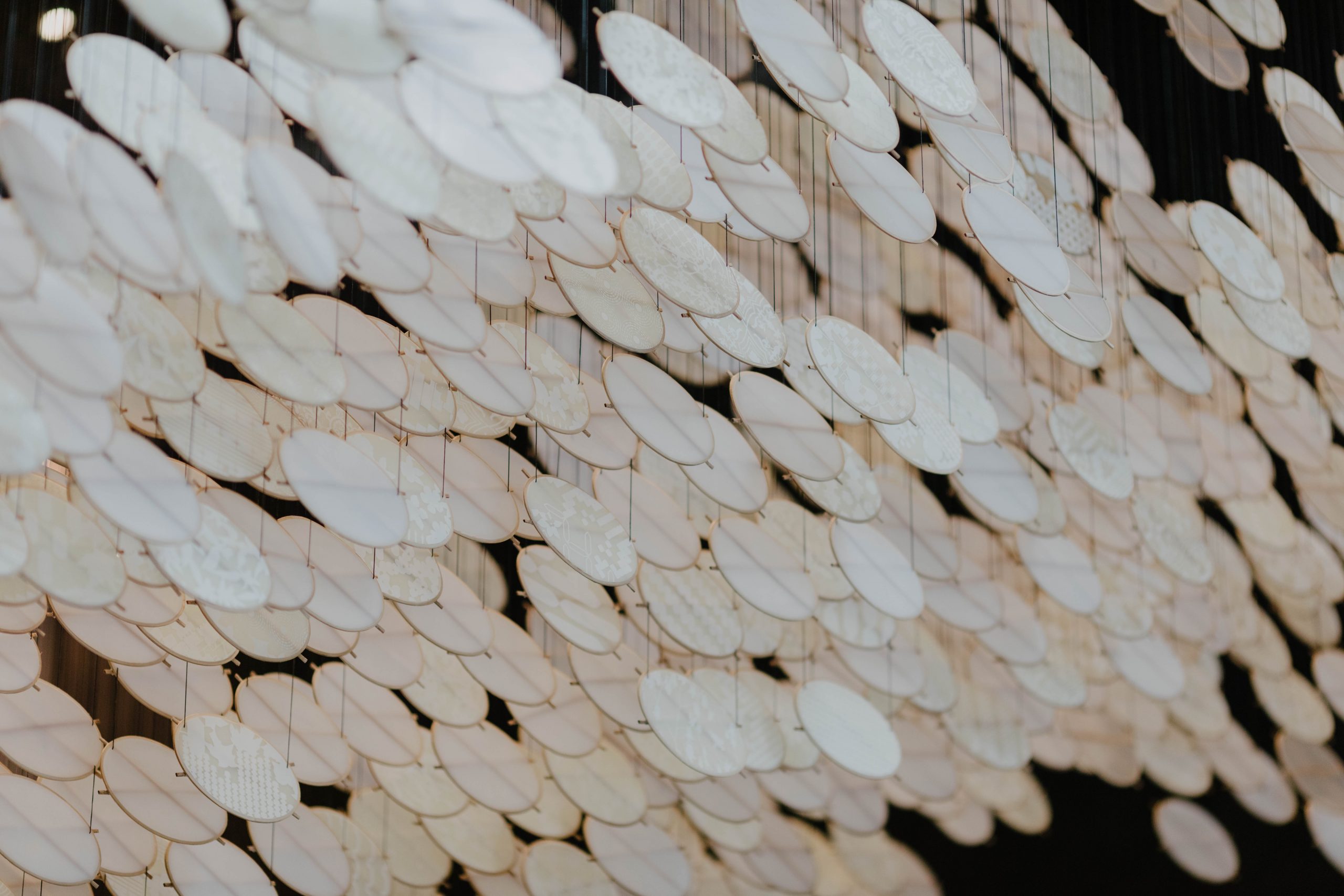 “Behind the Light of the Sun” – Jacob Hashimoto, 2022